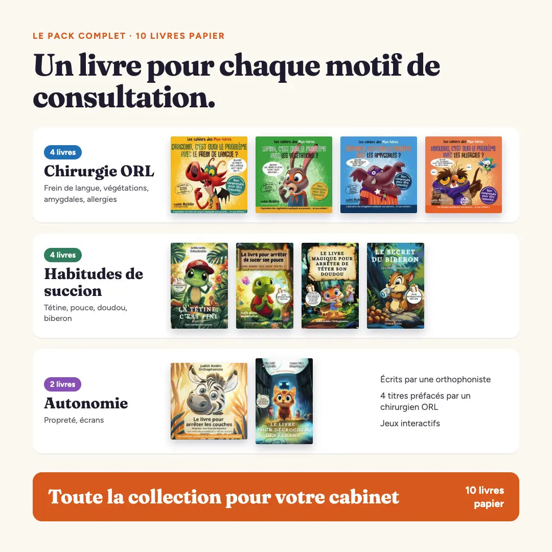 Pack Bibliothèque Myodéfi – Les 10 livres papier pour votre cabinet Myodefi