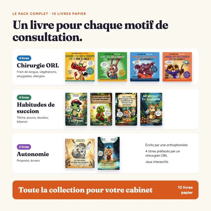 Pack Bibliothèque Myodéfi – Les 10 livres papier pour votre cabinet Myodefi