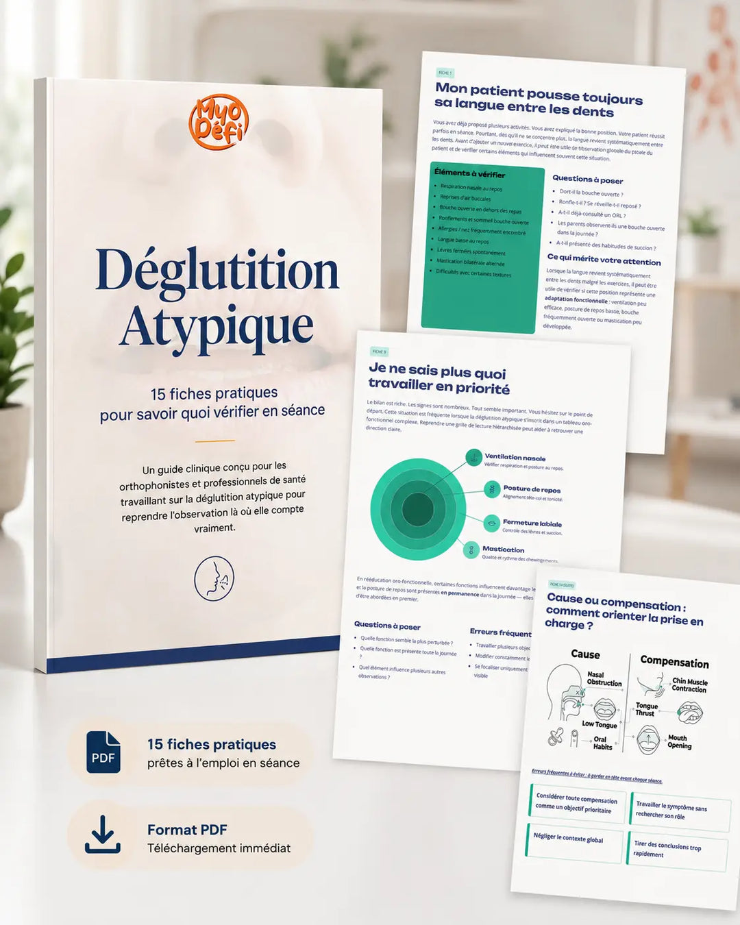 Déglutition atypique : 15 fiches pratiques pour vos séances Myodefi